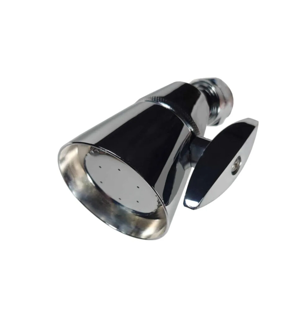 3" Long Adjustable Chrome Shower Head w/ Pressure Adjustment, 1/2" NPT