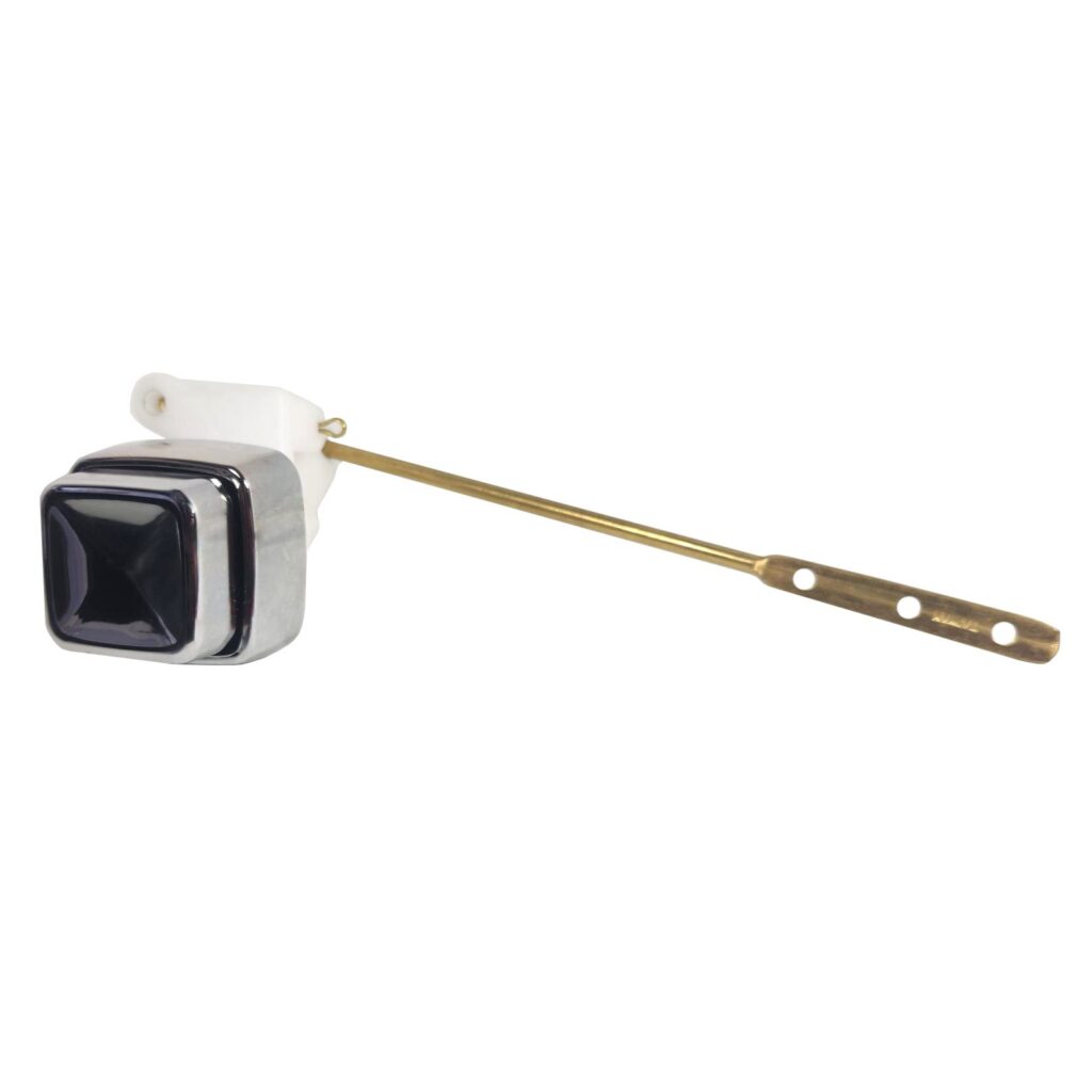 Polished Chrome Front Push Button Actuator w/ Lever Assembly