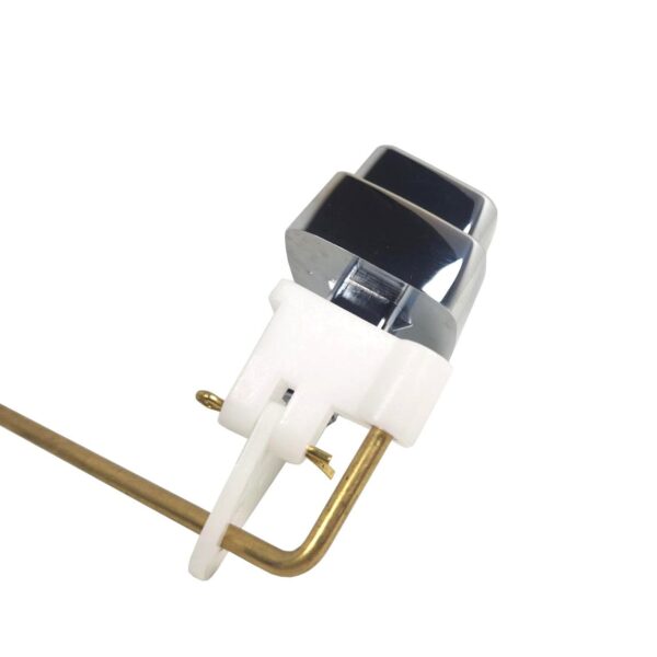 Polished Chrome Front Push Button Actuator w/ Lever Assembly - Image 2