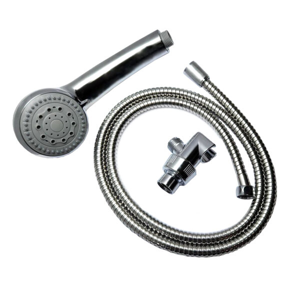 Handheld 5 Setting Adjustable Shower Sprayer Assembly in Polished Chrome - Image 2