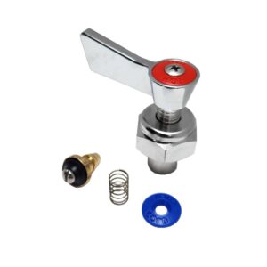 Hot or Cold 1/2" Chrome Handle & Stem Kit Fits Fisher Faucets, Left Hand 