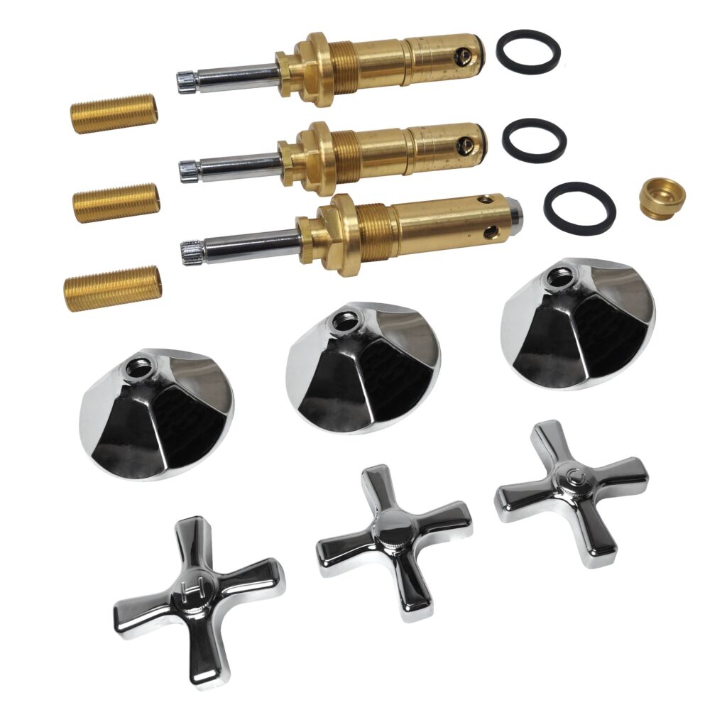 Chrome 3 Piece Rebuild Kit to Fit American Standard Renu