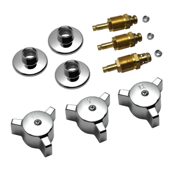 Chrome 3 Piece Rebuild Kit to Fit Eljer Bath Faucets