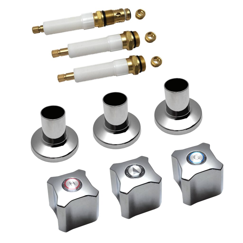 Chrome 3 Piece Rebuild Kit to Fit Kohler Bath Faucets