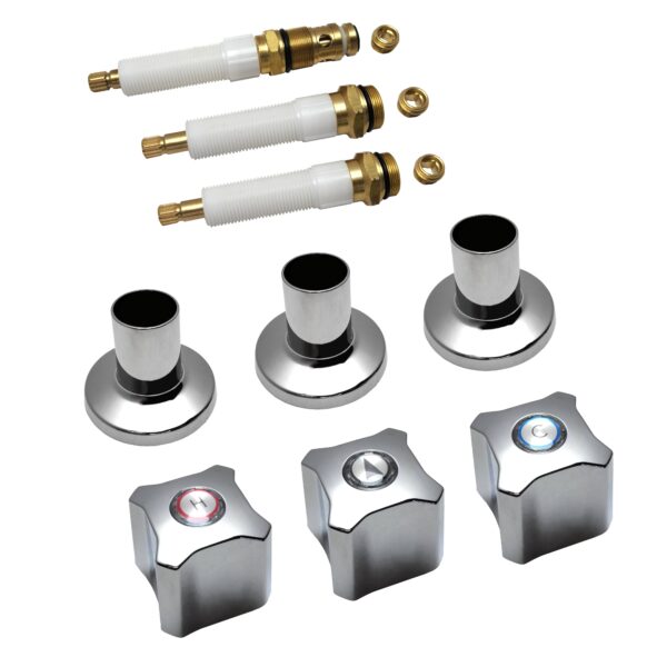 Chrome 3 Piece Rebuild Kit to Fit Kohler Bath Faucets