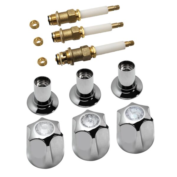 Chrome 3 Piece Rebuild Kit to Fit Price Pfister Bath Faucets