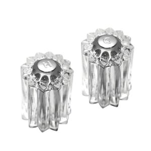 Large Acrylic / Chrome Hot & Cold Handles Fits American Standard Ultrafont