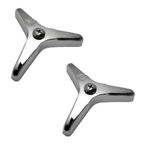 Chrome Hot & Cold Handles Fits American Standard Tractline