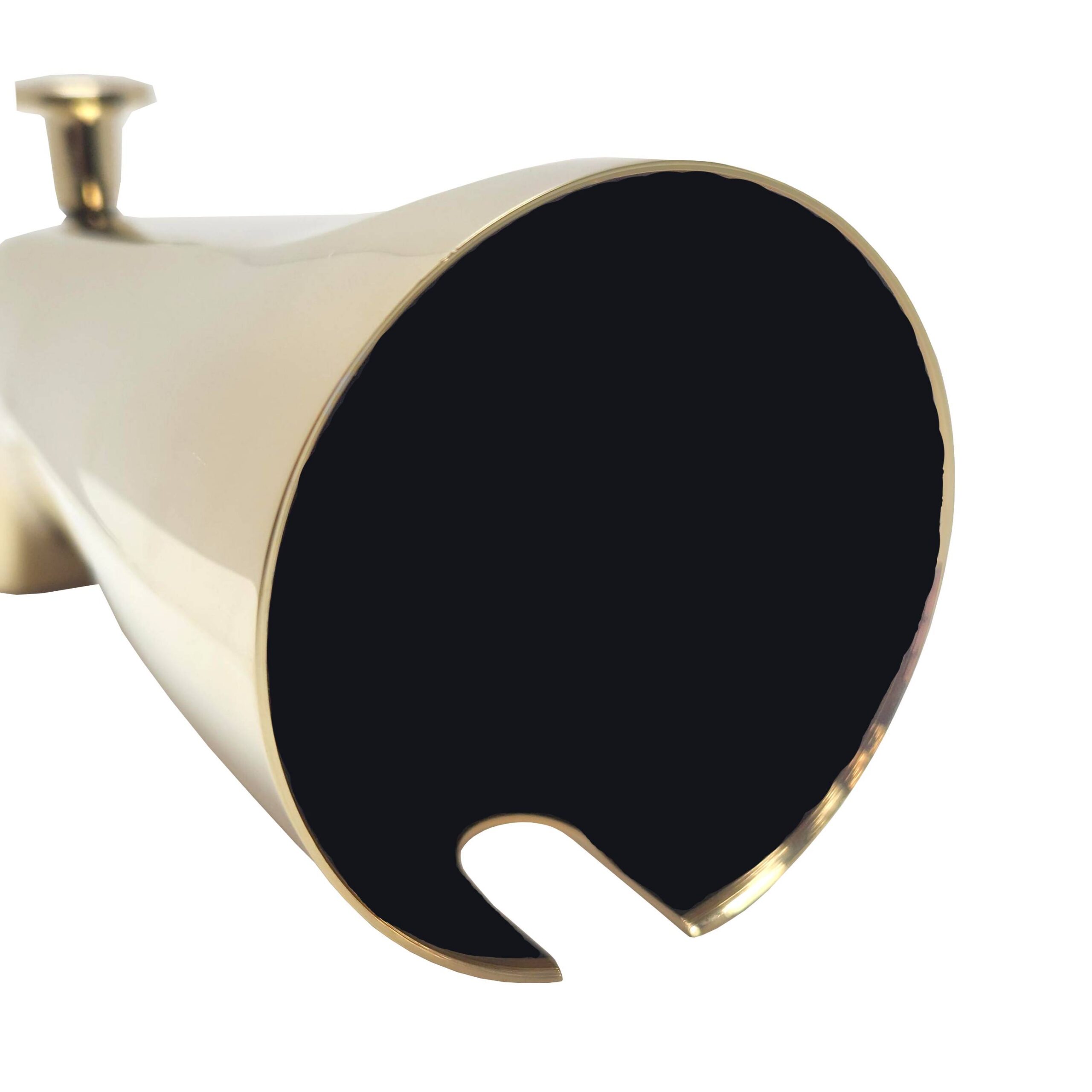 Polished Brass 1/2" Front Connection Tub Spout w/ Pull Up Diverter - Image 2