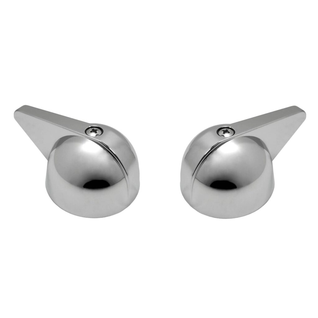 Chrome Hot & Cold Canopy Handles Fits Crane Faucets