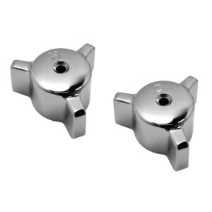 Chrome Hot & Cold 3 Arm Handles Fit Central Faucets (Small)