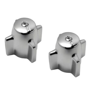 Chrome Hot & Cold 4 Arm Handles Fit Central Faucets