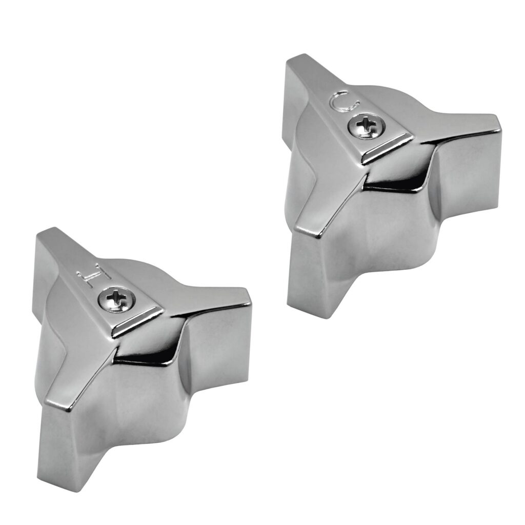 Chrome Hot & Cold Handles Fit Central Bath Faucets
