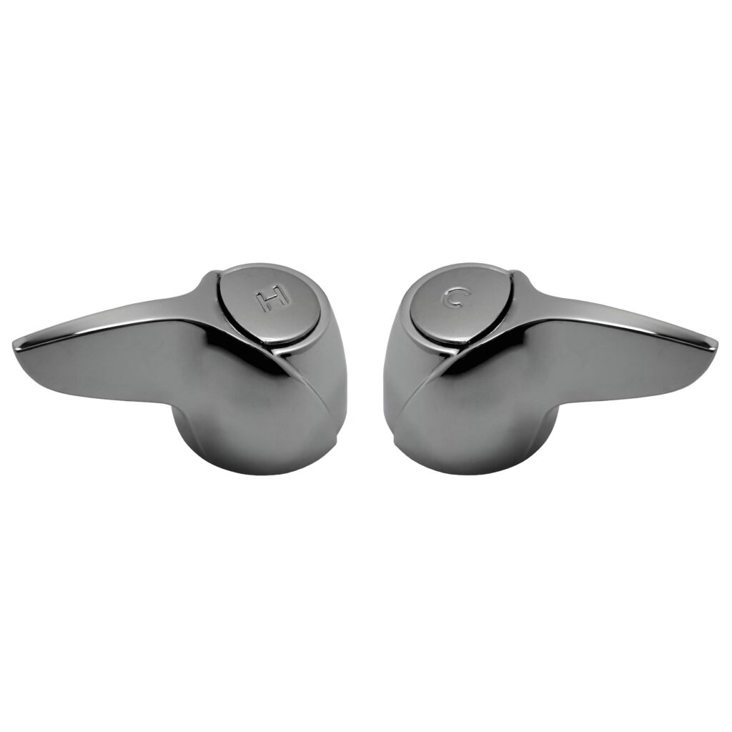 Chrome Hot & Cold Canopy Handles Fit Crane Faucets