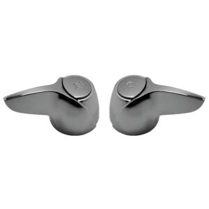 Chrome Hot & Cold Canopy Handles Fit Crane Faucets