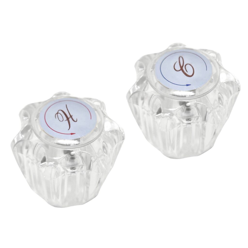Acrylic Hot & Cold Handles Fit Delta RP19660 & Others