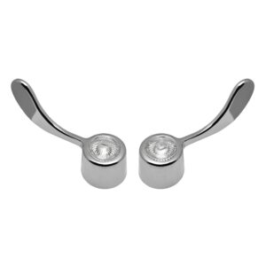 Chrome Hot & Cold Wrist Handles Fits Gerber Faucets