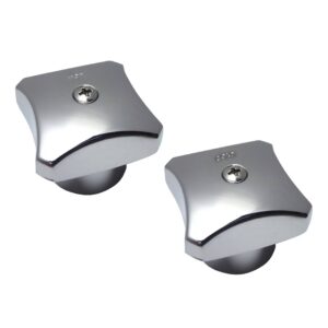 Chrome Hot & Cold Knob Handles Fit Kohler Triton Faucets