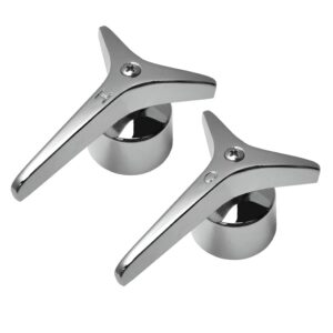 Chrome Hot & Cold lever Handles Fit Kohler Triton O/S Faucets