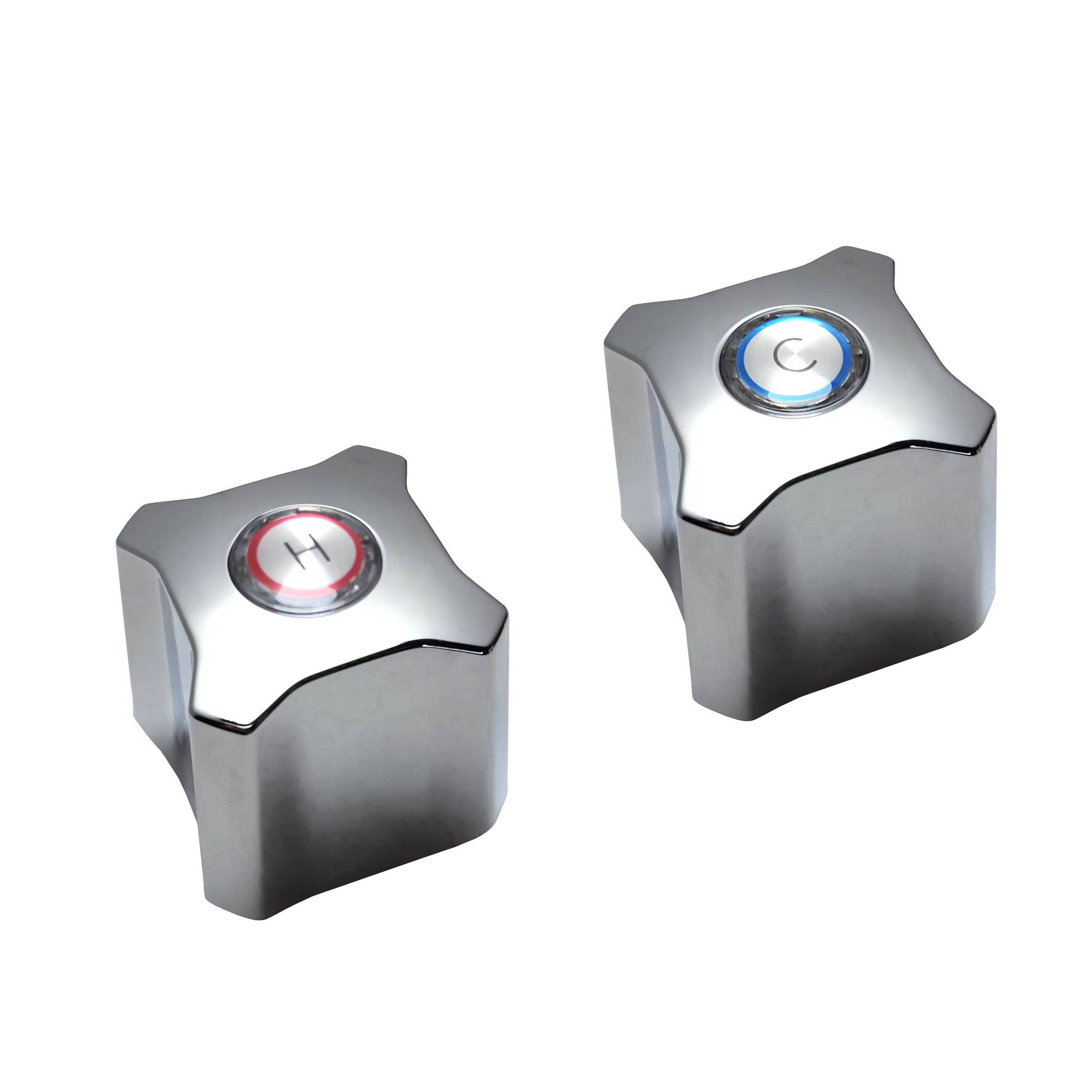 Chrome Hot & Cold Handles Fits Kohler Trend Shower Faucets