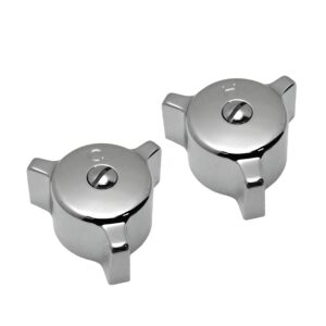 Chrome Hot & Cold 3-Arm Handles Fits Richmond Faucets