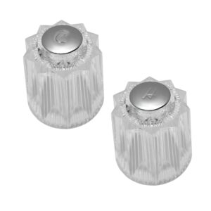 Acrylic Hot & Cold Handles Fit Price Pfister Windsor Faucets, Large