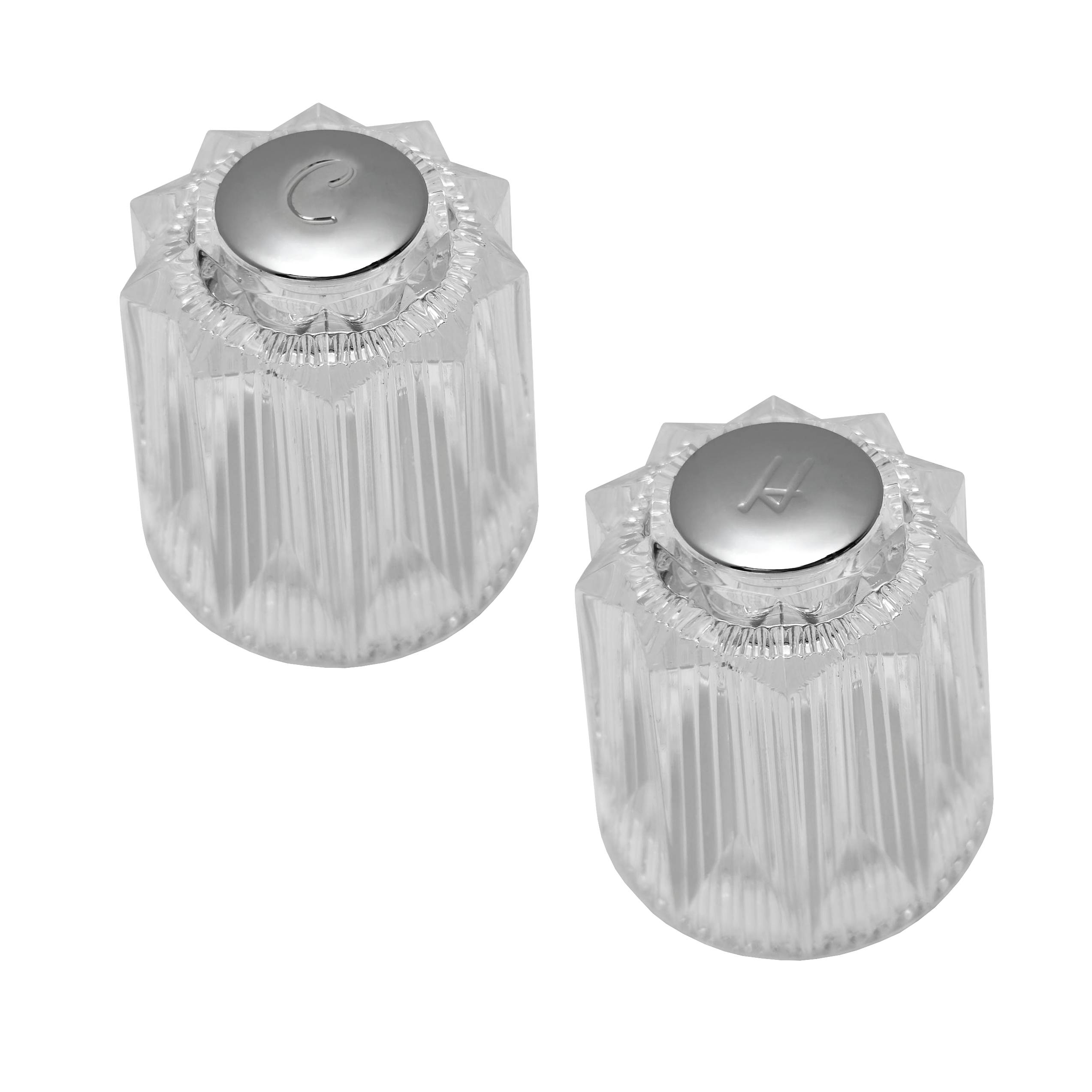 Acrylic Hot & Cold Handles Fit Price Pfister Windsor Faucets, Large