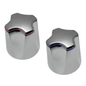Chrome Hot & Cold Knob Handles Fit Pfister Faucets, Large